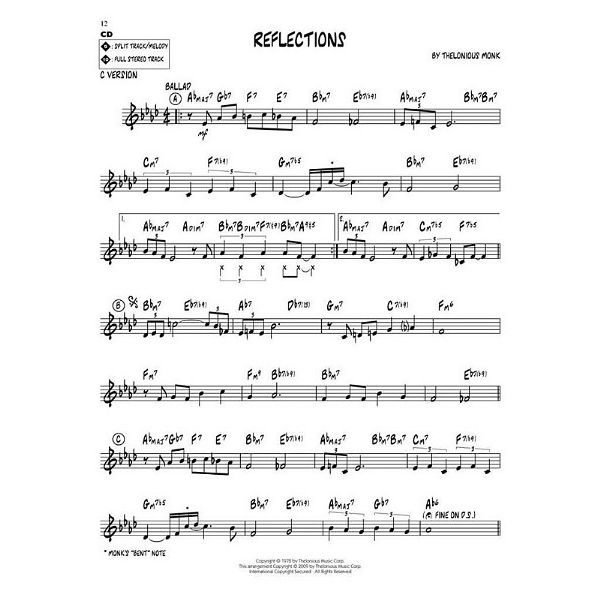 Hal Leonard Jazz Along Thelonious Monk