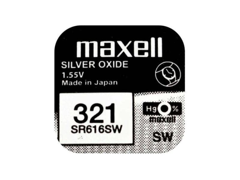Maxell Europe LTD. Knopfzelle 321 SR616SW , 10 Stück Typ SR616SW (321), 1 Stück