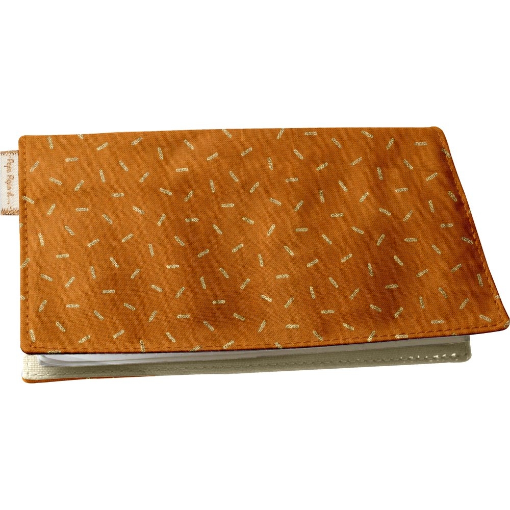 Porte Chéquier Paille Dorée Caramel