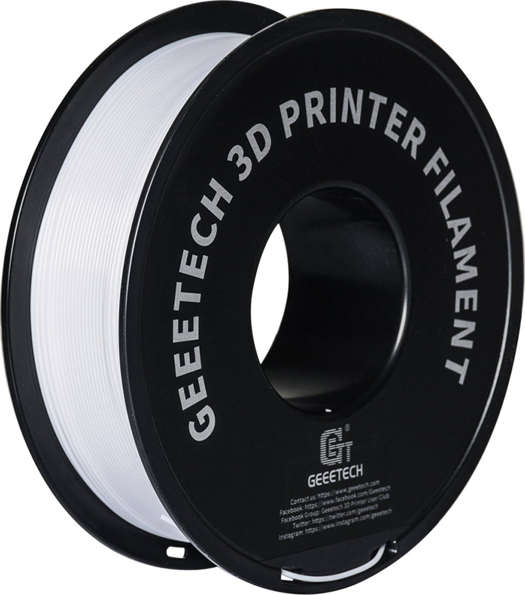 GEEETECH  PLA White, 1,75 mm / 1000 g    Leicht druckbares Filament mit geringen Fertigungstoleranzen