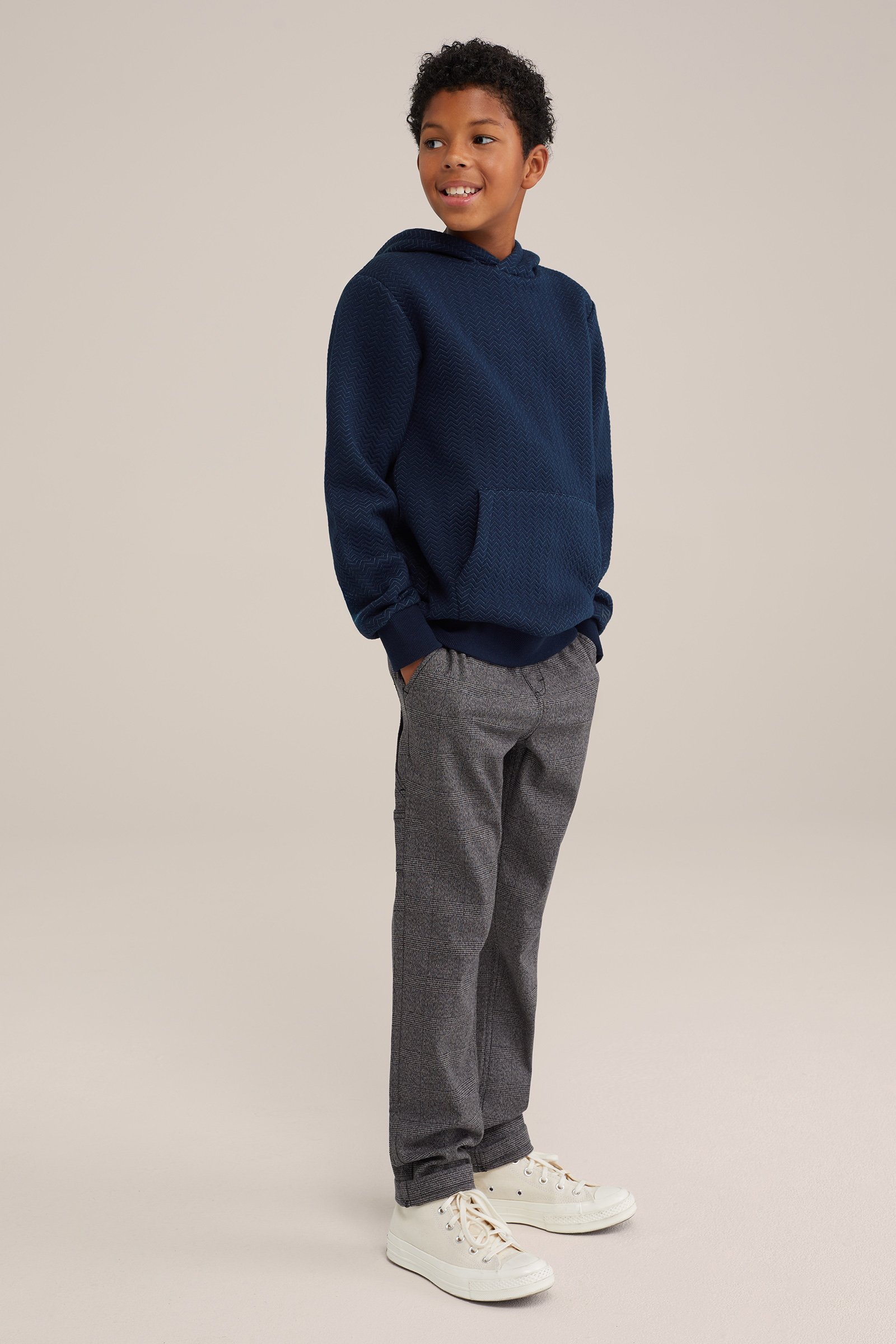 Jongens hoodie met dessin Blue Ridge Marineblauw