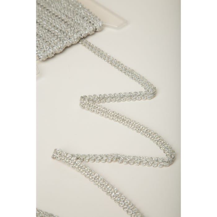Atelier Veritas-Gevlochten sierlint met lurex 10mm/per meter