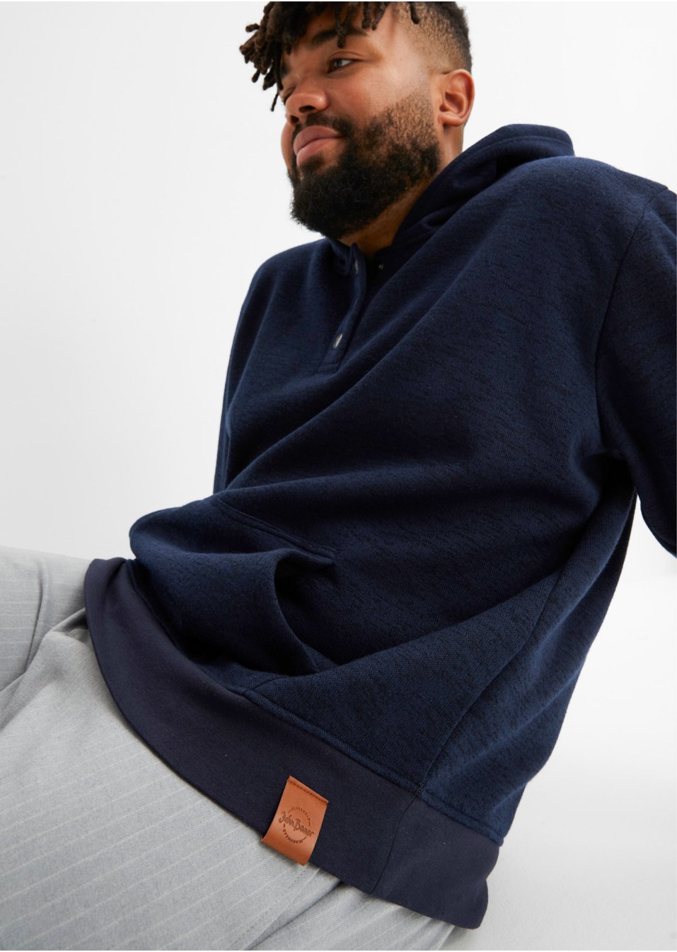 Sweat-shirt à capuche avec intérieur chaud, Loose Fit