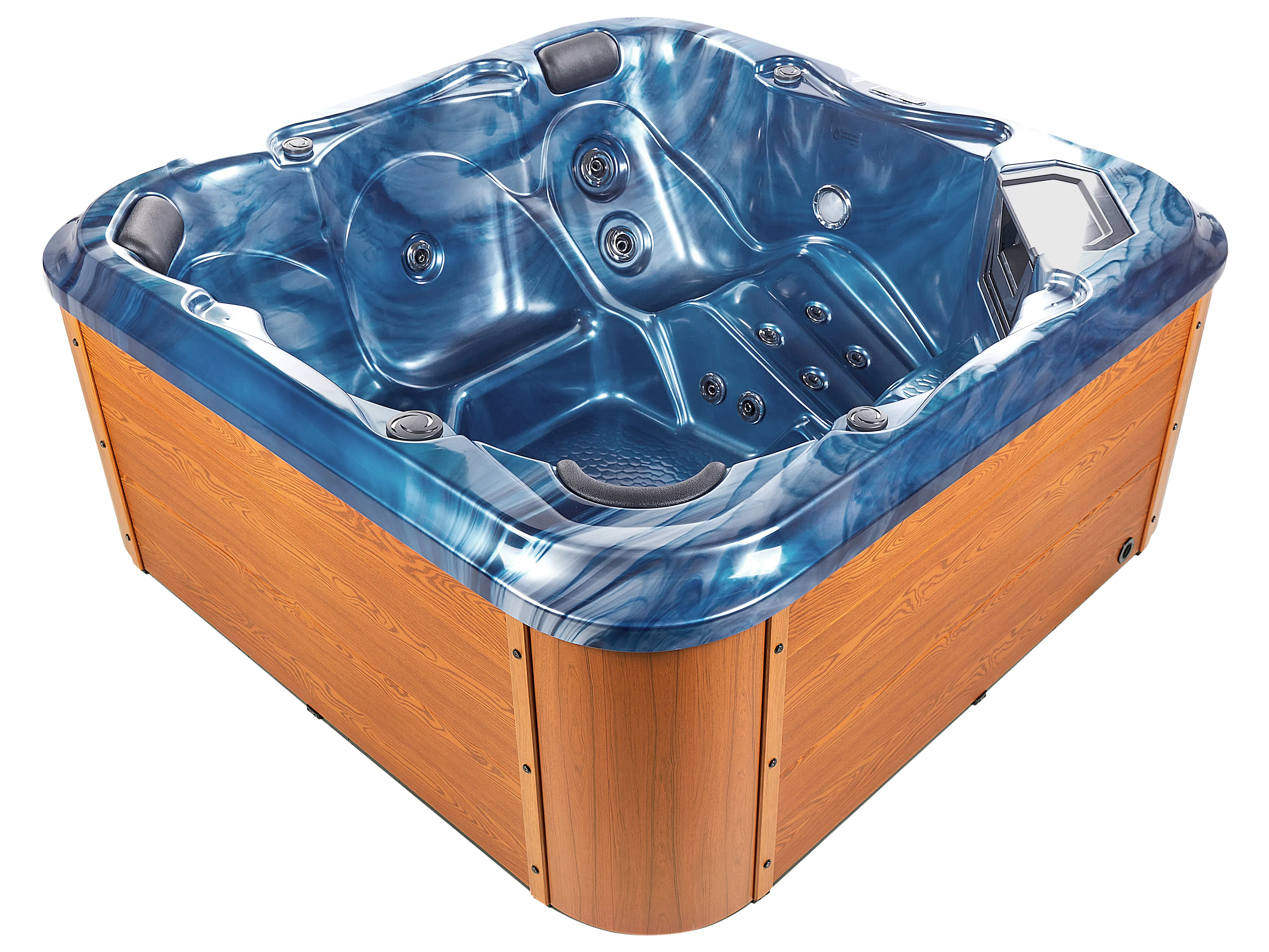 Buiten hottub met LED TULAROSA Blauw