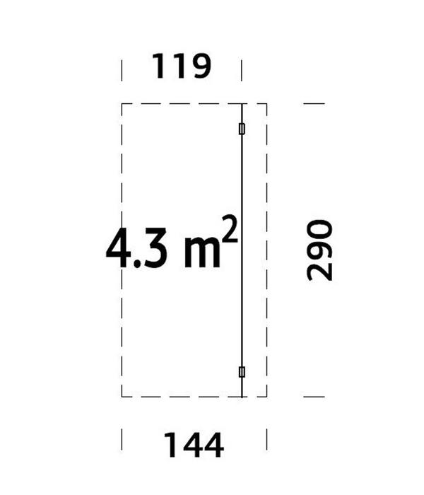 Palmako Schleppdach für Gartenhäuser, ca.