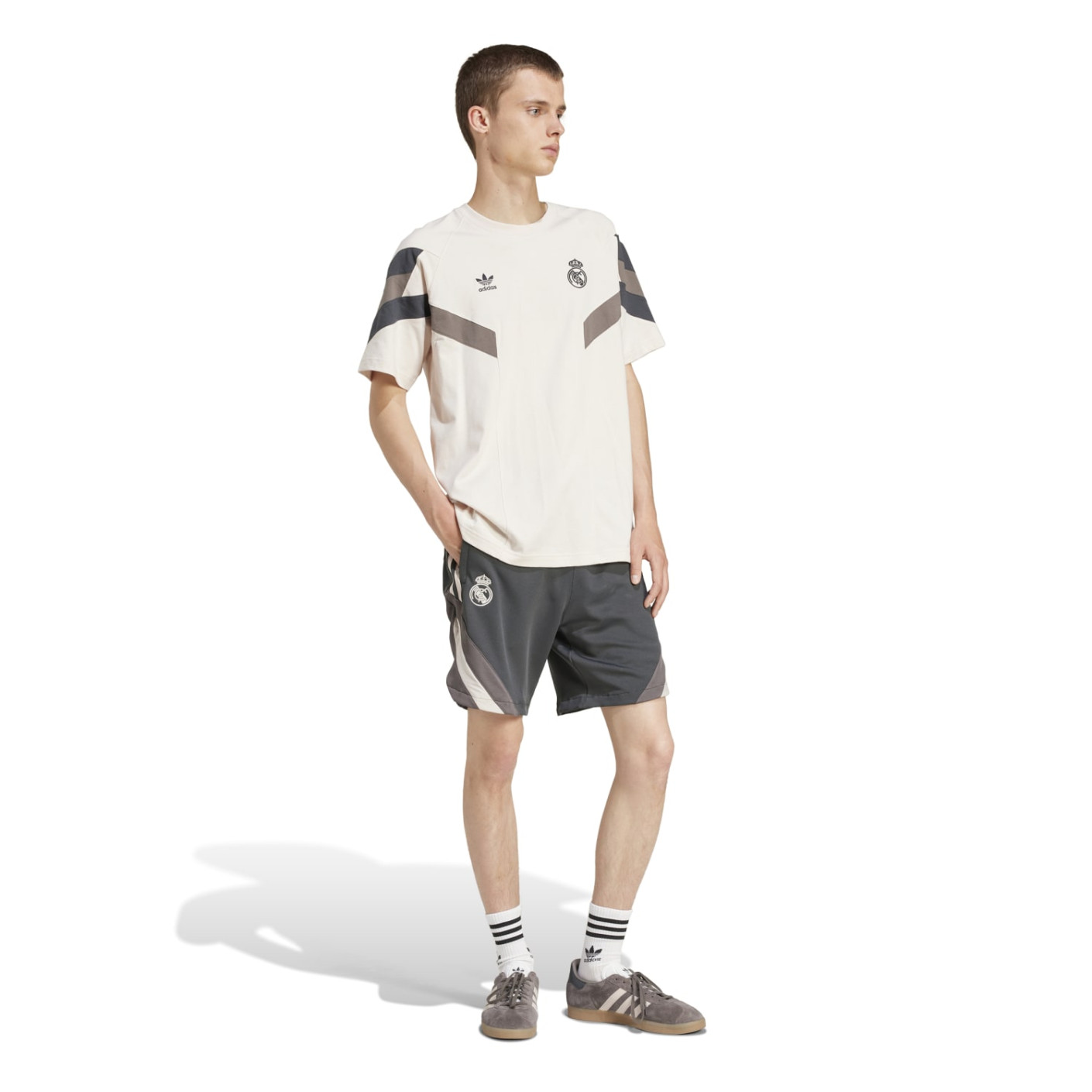 Adidas Real Madrid Originals Broekje 2024-2025 Donkergrijs Bruin Beige
