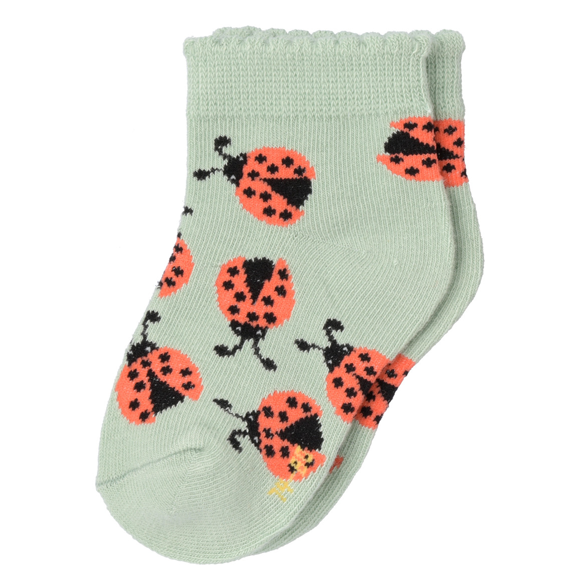 Topomini 3 Paar Baby Kurzsocken im Set rosa / weiss / hellgrün