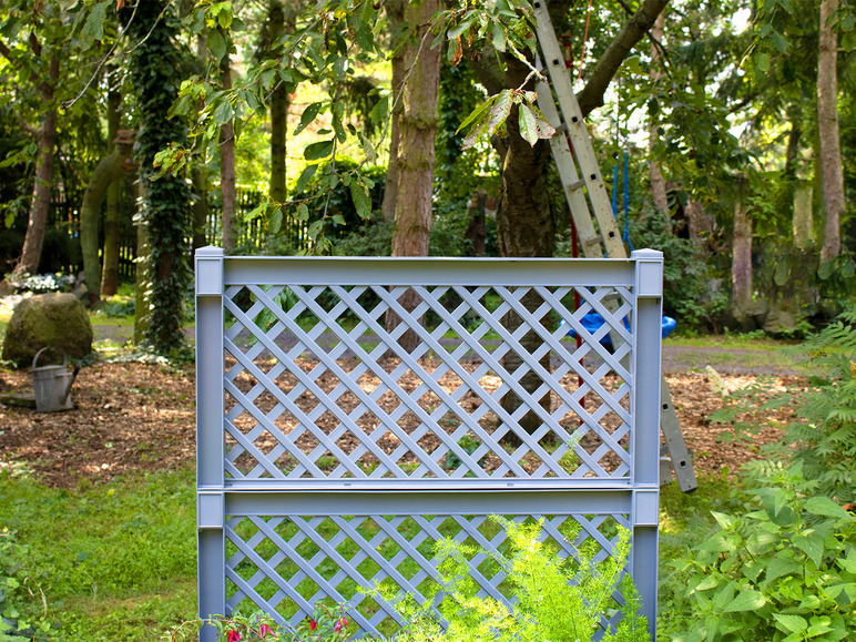 KHW bloembak met centraal trellis, L 100 cm, 110 liter, kunststof