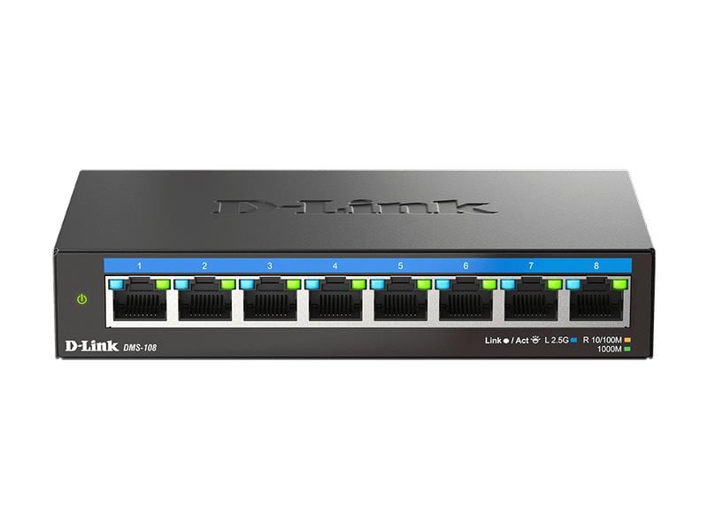 D-Link Switch DMS-108/E 8 Port 8-Port 2.5G Multi-Gigabit Desktop Switch