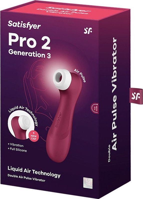 Satisfyer - Pro 2 Generation 3 - Luchtdruk Vibrator - Wijnrood