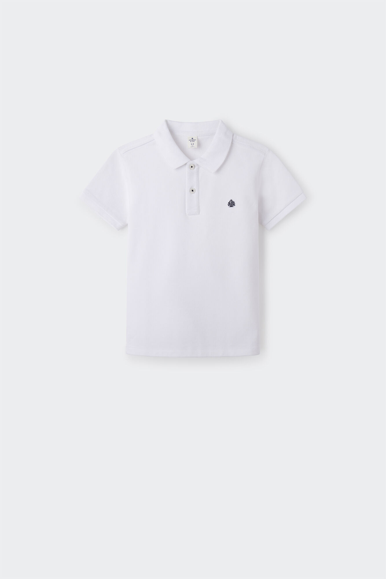 Camisa polo básica com logotipo para meninos