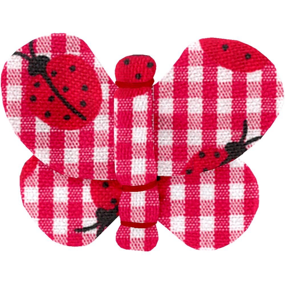 Barrette Petit Papillon Vichy Coccinelle