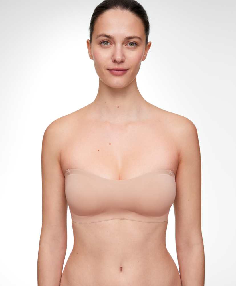 Sutiã bandeau invisível com alças removíveis, poliamida