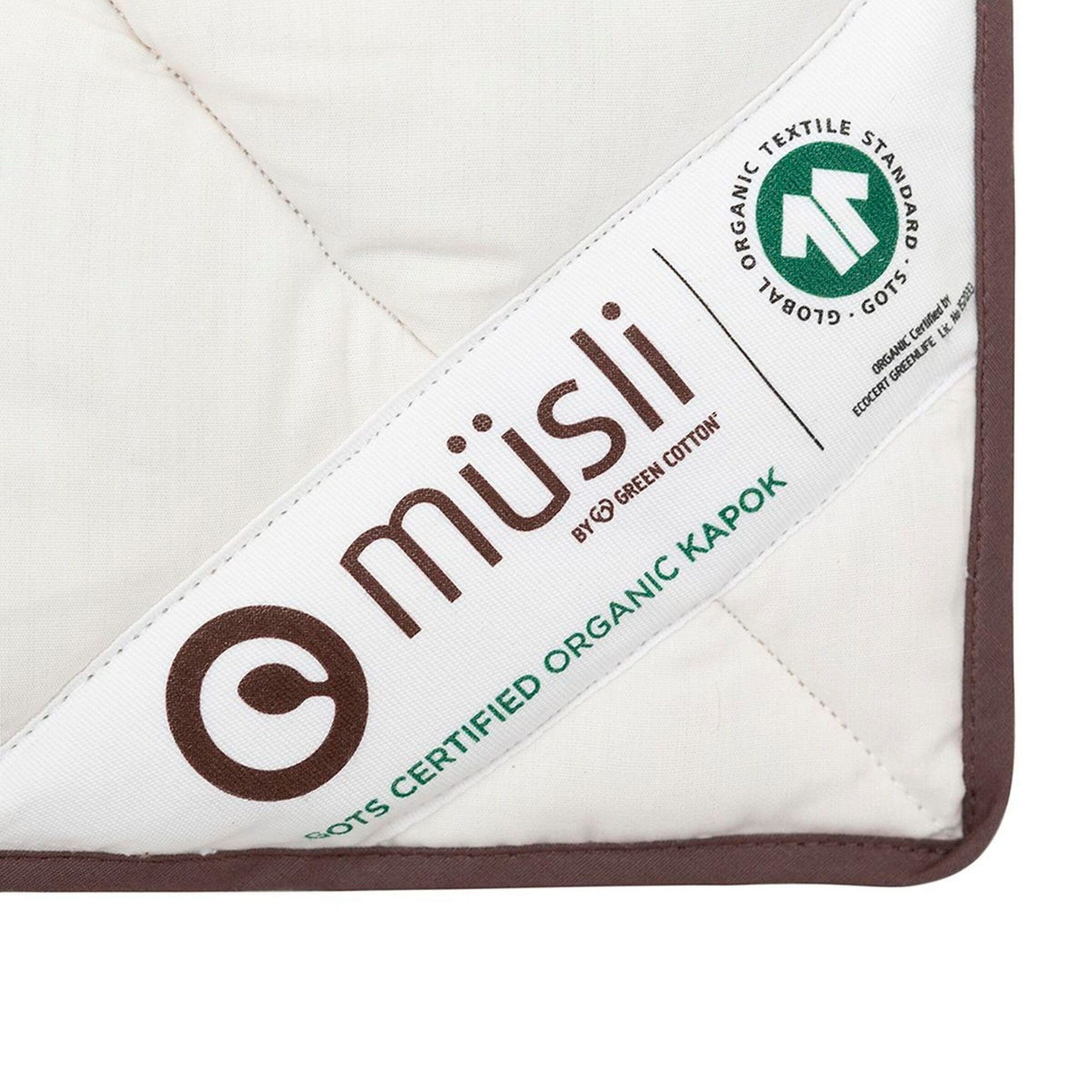 Müsli Kopfkissen aus Kapok Cream