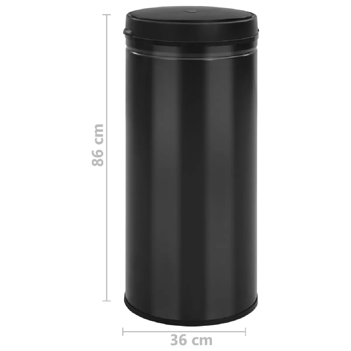 vidaXL Poubelle à capteur automatique 80 L