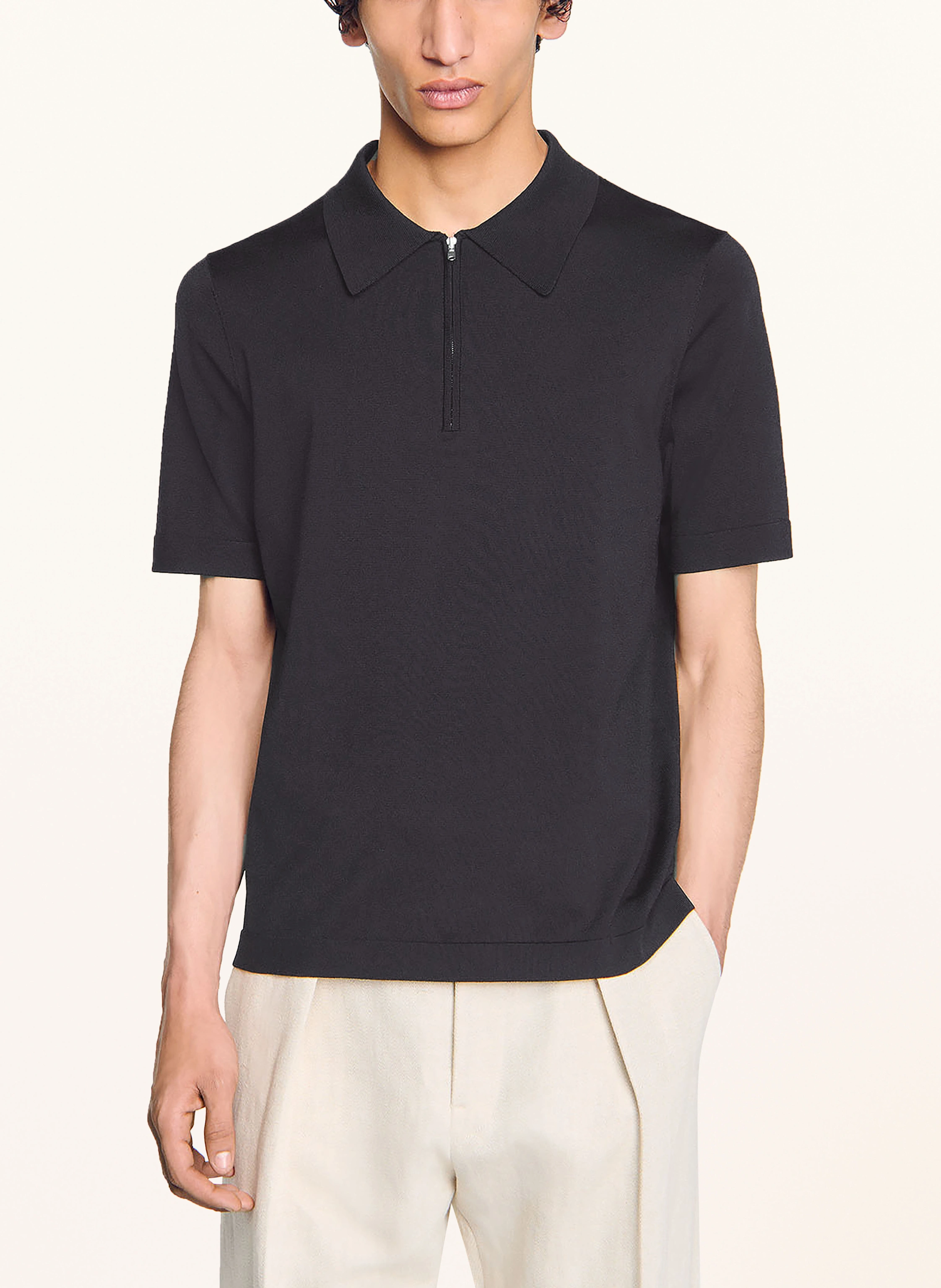 SANDRO Strick-Poloshirt