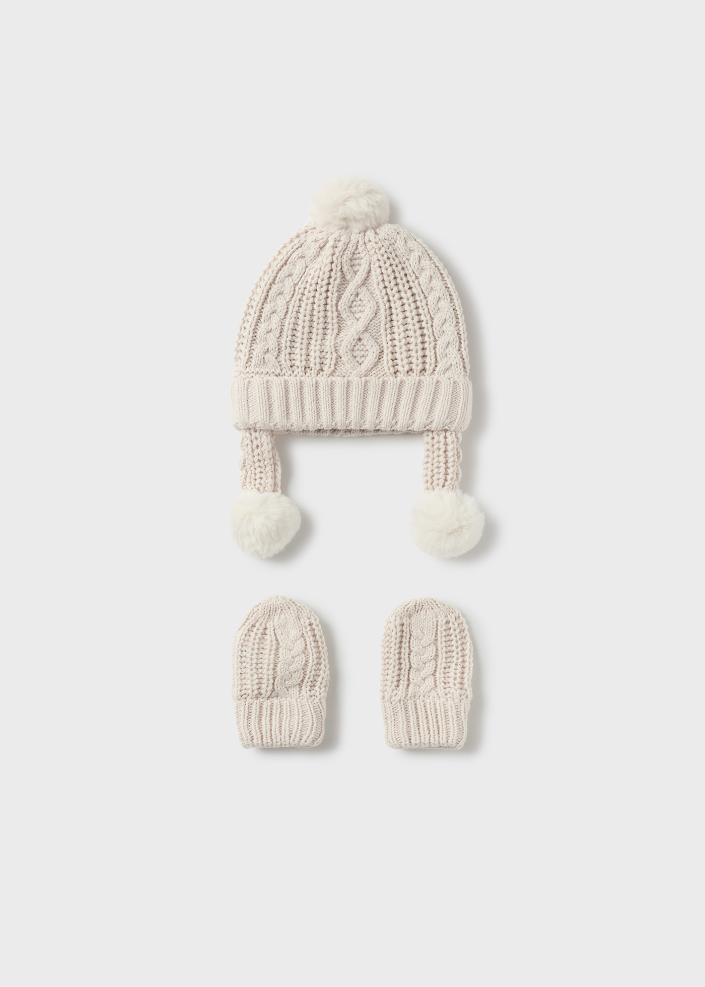 Conjunto de gorro e luvas para recém-nascido