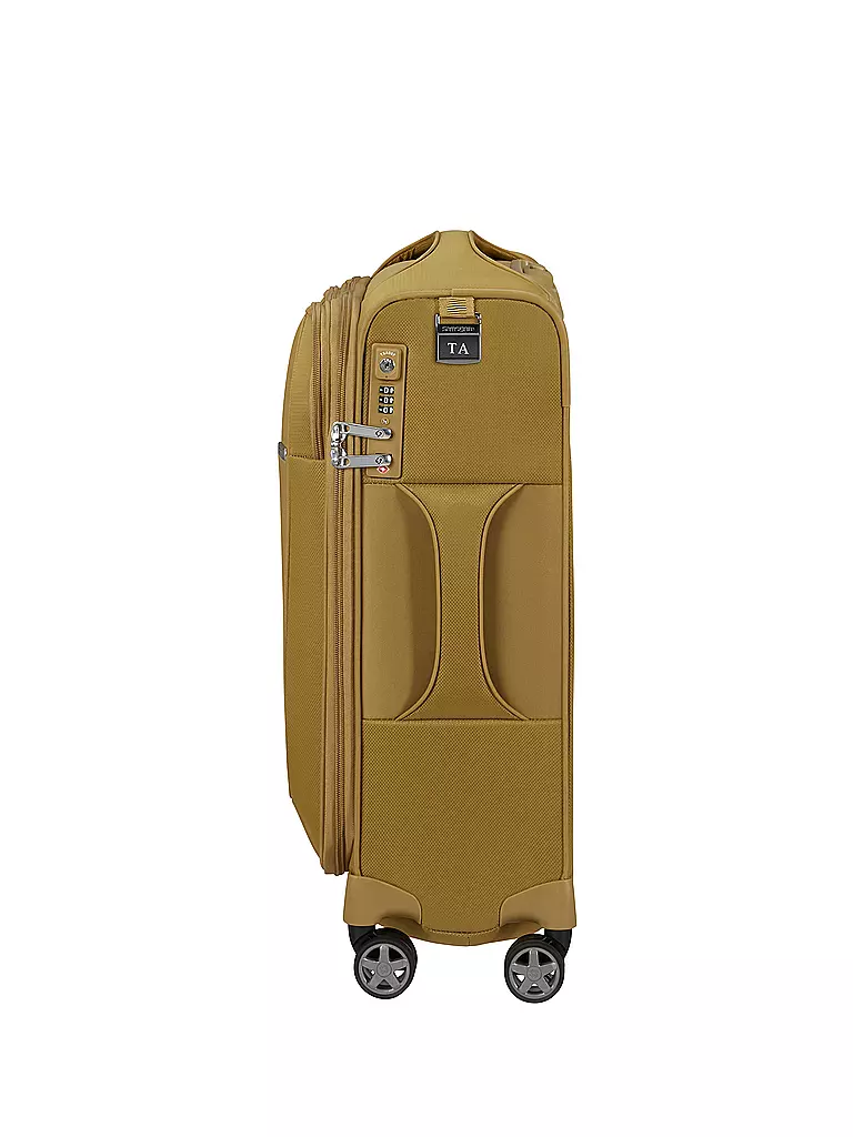 SAMSONITE Trolley  D'LITE SPINNER 55cm erweiterbar mustard yellow senf