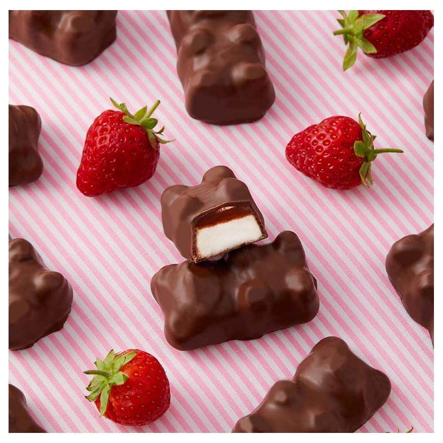 Cube 16 Ours Guimauve Chocolat au Lait et Fraise