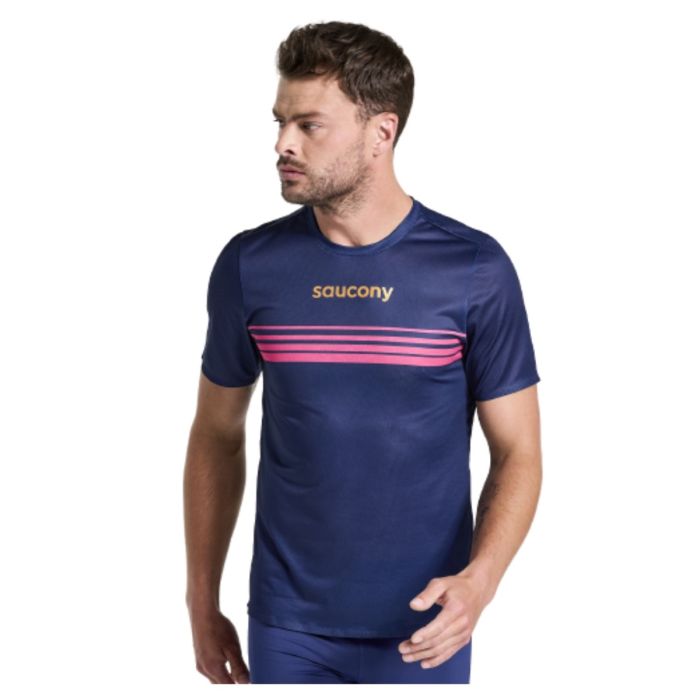 Saucony Herre T-shirts Elite Short Sleeve Blå