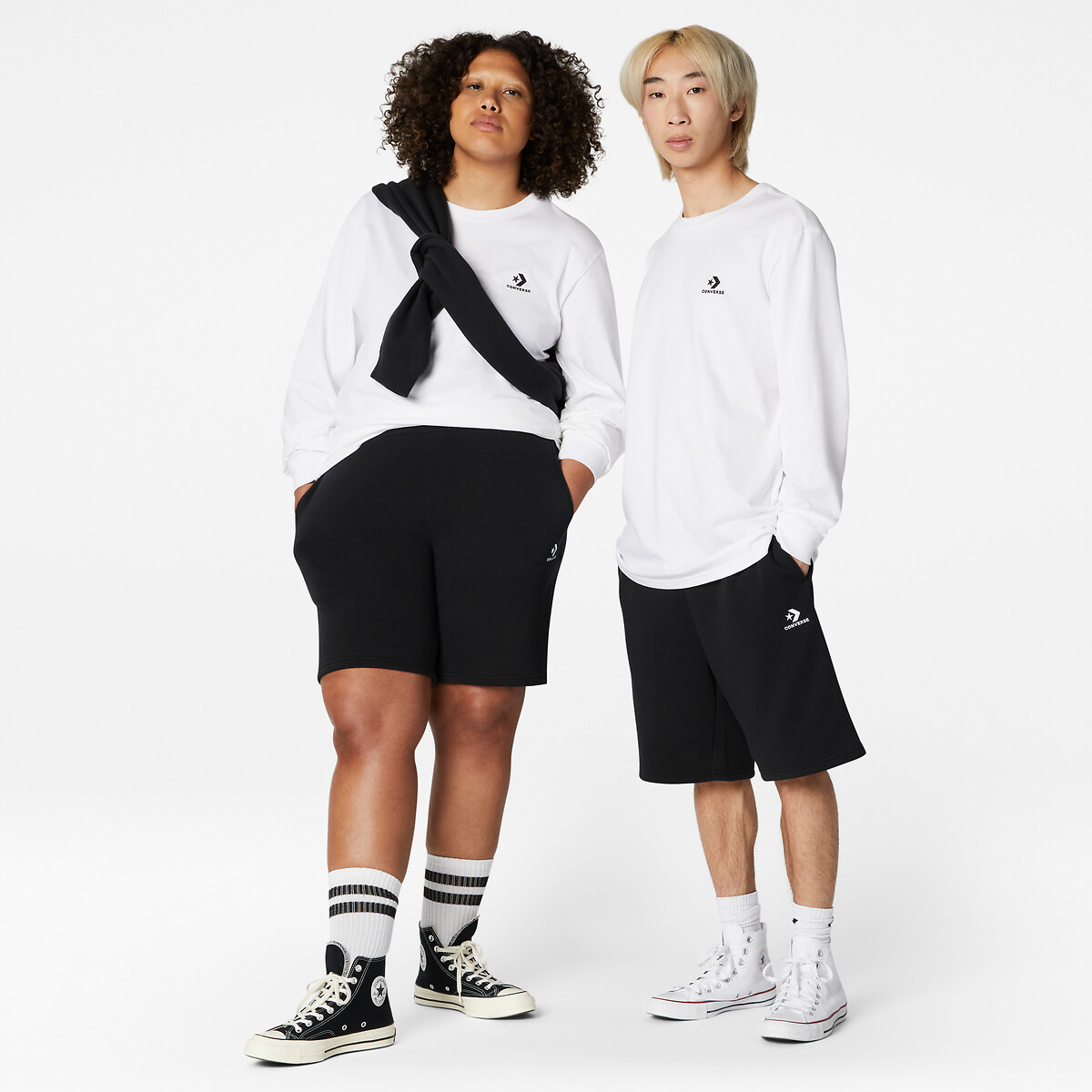 CONVERSE<br>Suéter de gola redonda, estampa Star Chevron, unissex
