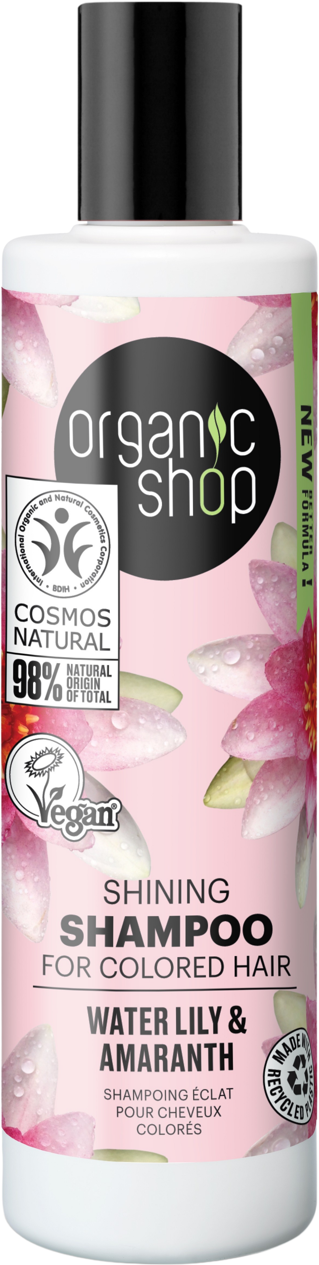Organic Shop  Shining Shampoo Water Lily & Amaranth, 280 ml