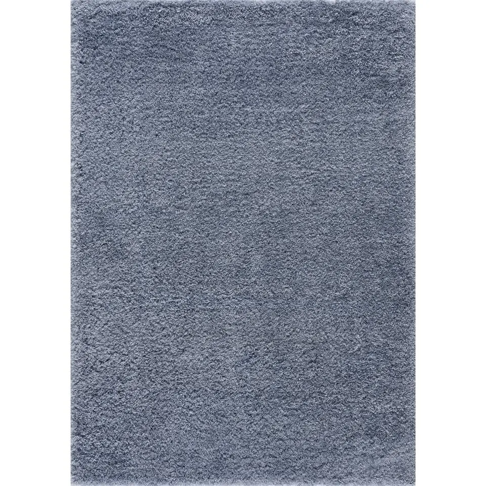 Porto Soft Fluffy Vloerkleed Hoogpolig Effen Blauw - 120X170 CM