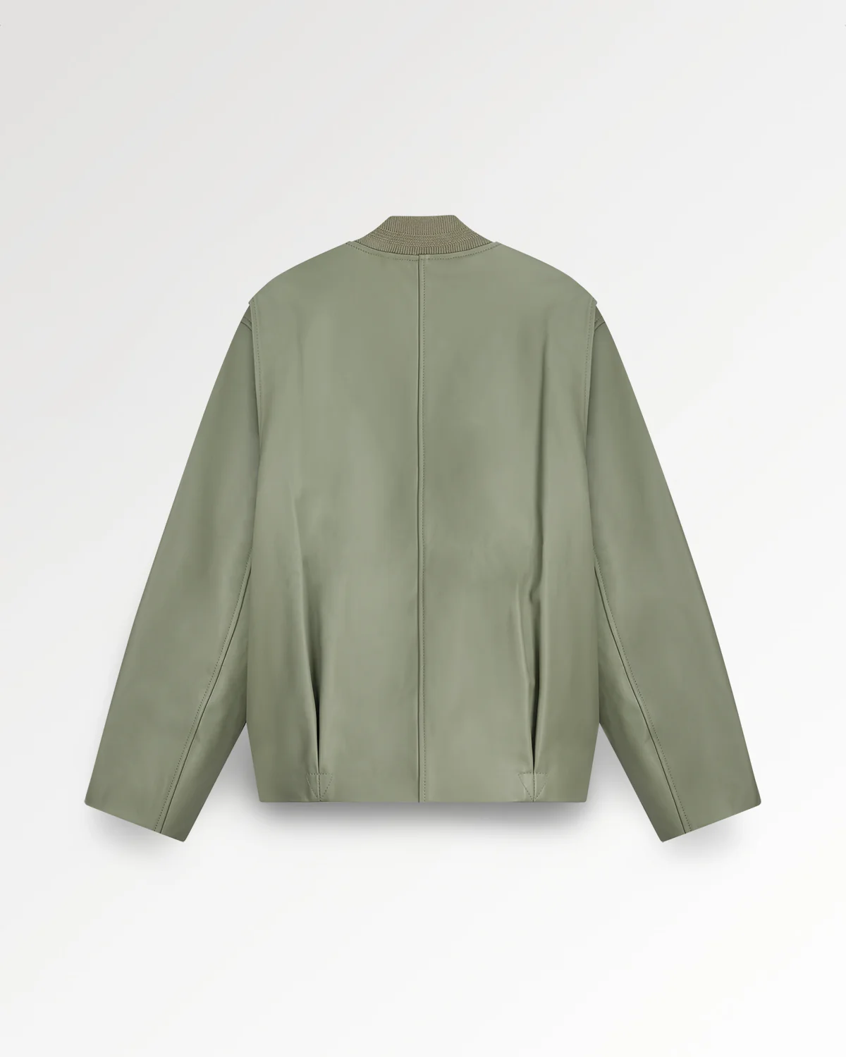Leather Bomber Jacket Tea