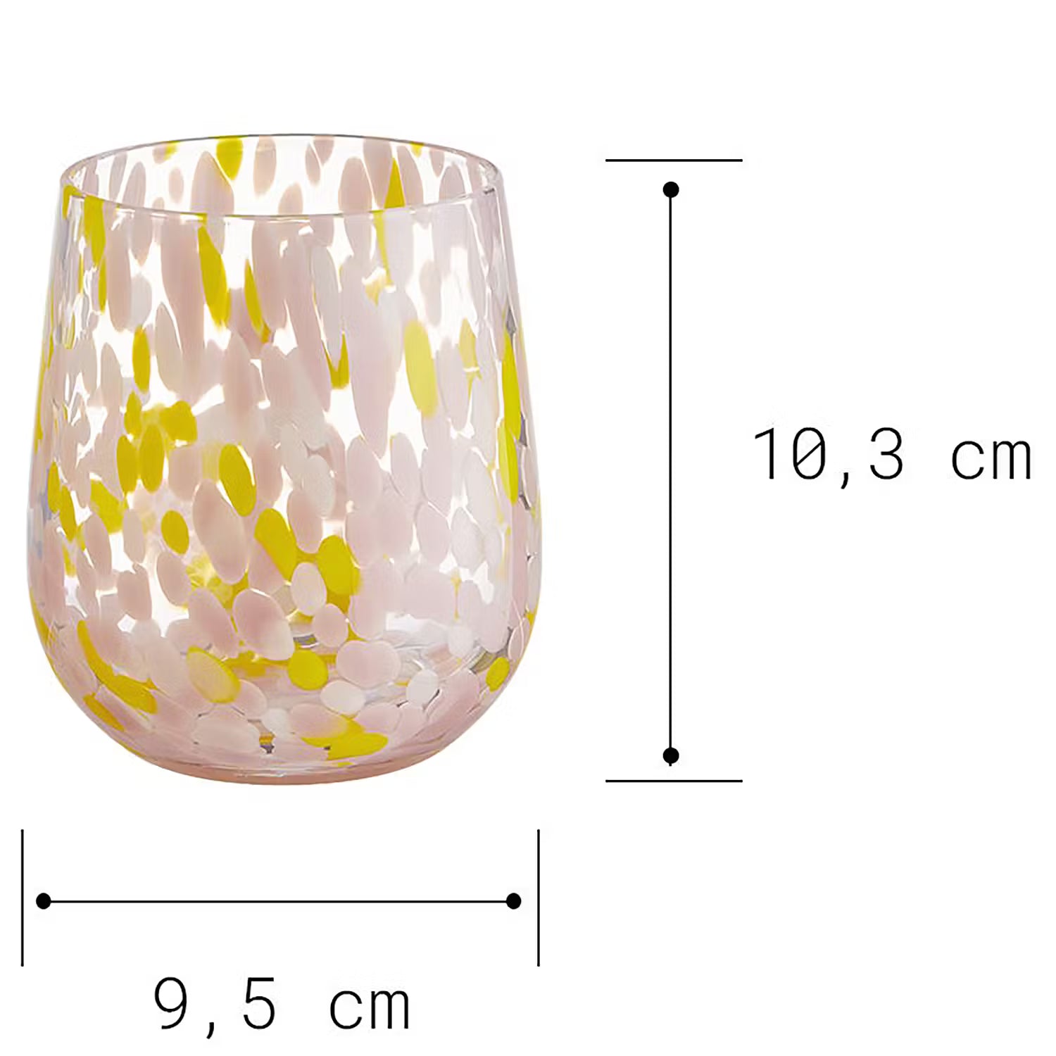 CONFETTI Trinkglas 6er-Set