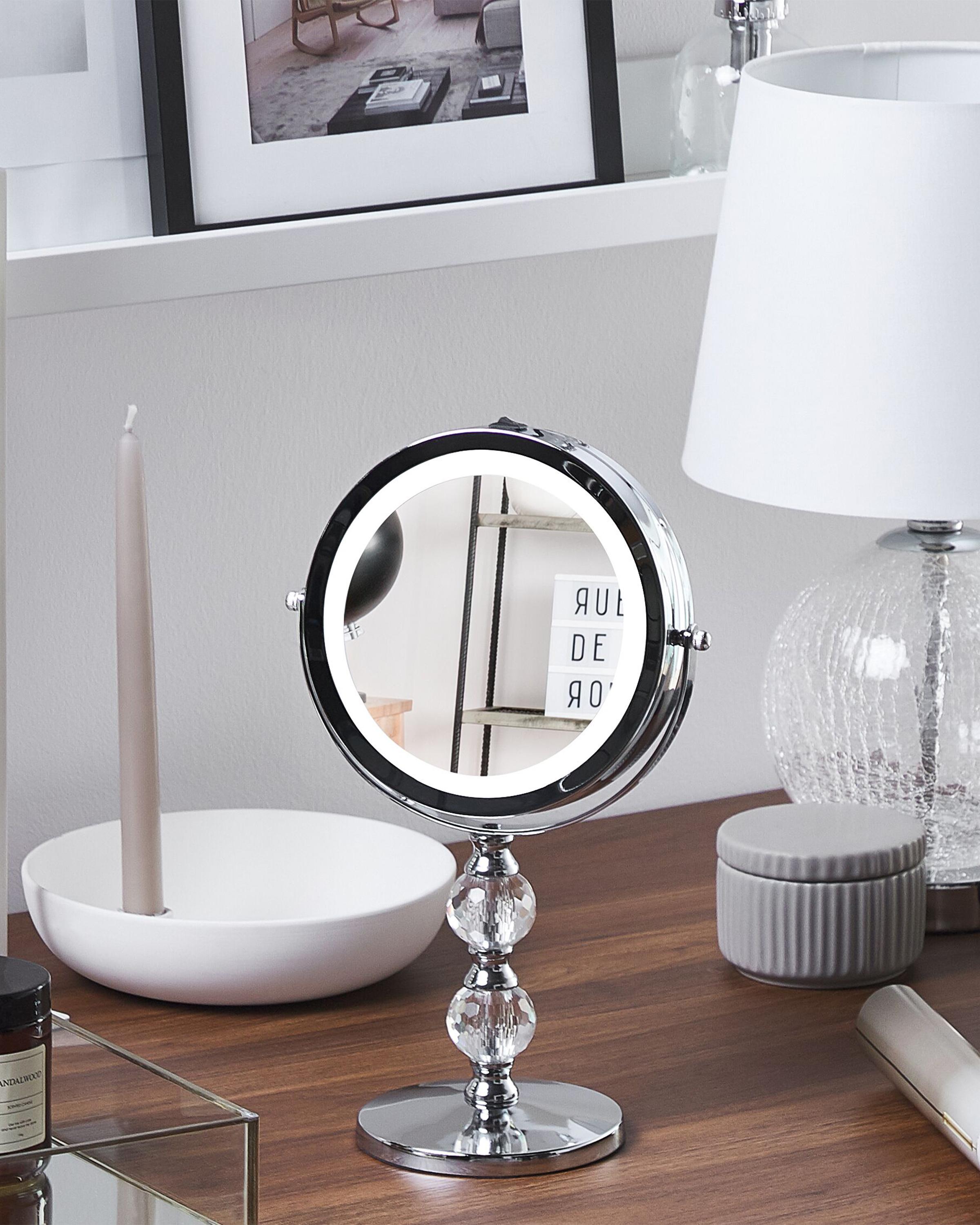 Make-up spiegel LED CLAIRA Zilver