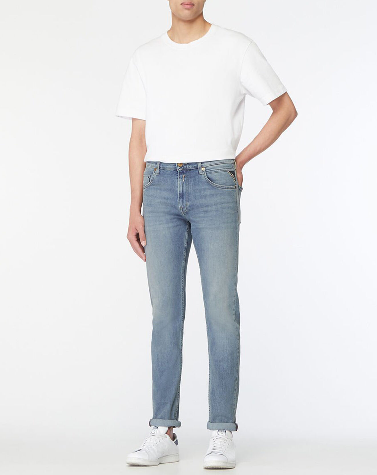 Replay Jean en Coton Bio Replay 573 bleu moyen