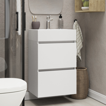 Marho Mini badkamermeubel set glanzend wit 45 x 35,1 x 71,2 cm