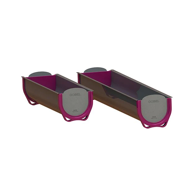 Gouttière à bûche inox 50 cm Gobel