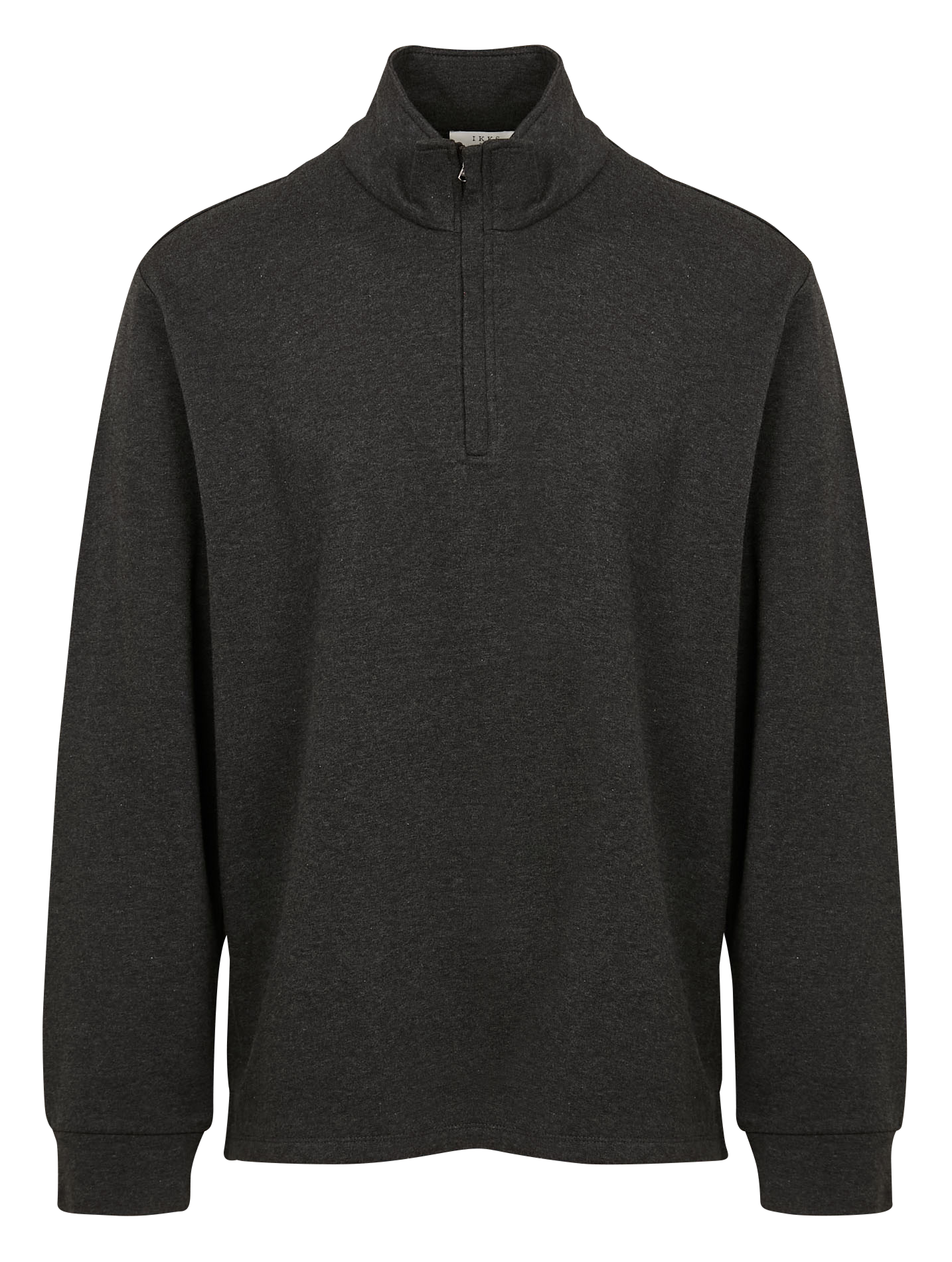 Sweat col camionneur en coton mélangé | Gris