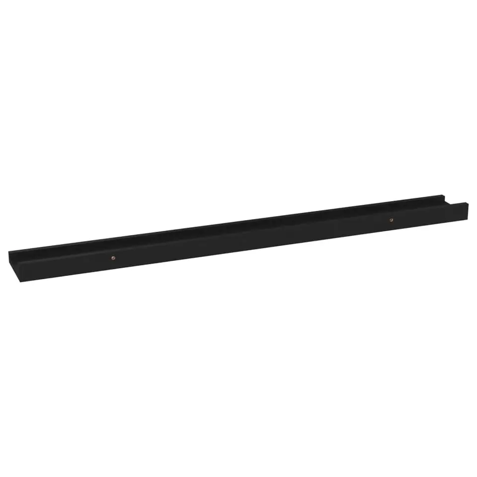 vidaXL - Plank - Zwart - MDF - 80 x 9 x 3 cm - 4 stuks
