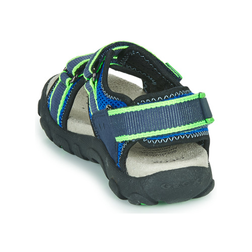 Geox - JR SANDAL STRADA - Bleu / Vert