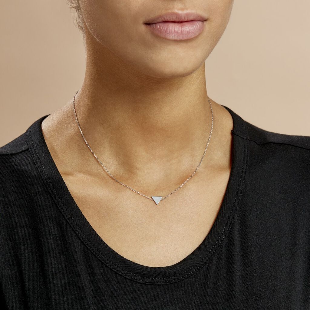 Collier Trilia Argent Blanc