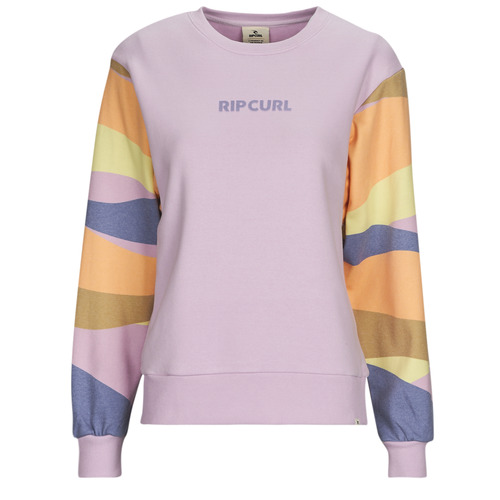 Rip Curl - CREW WAVY PRINT SLEEVES - Mauve / Multicolore