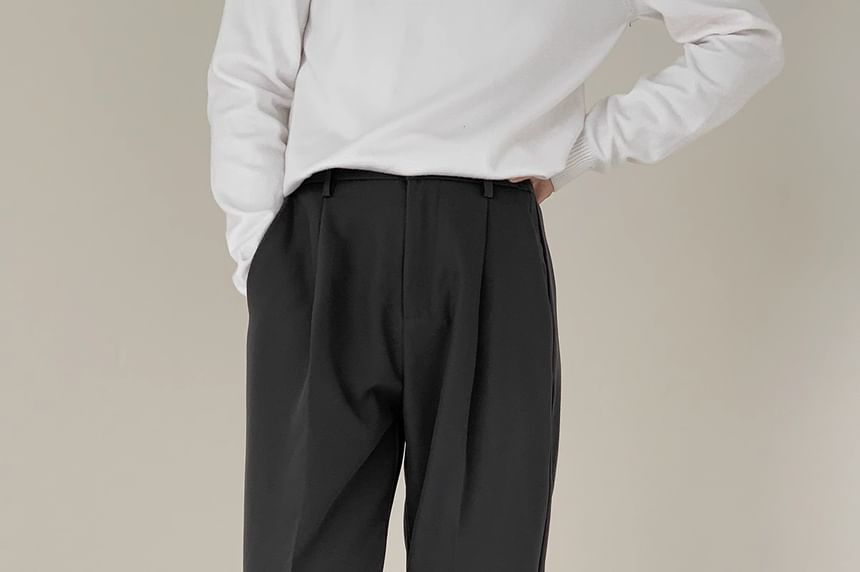 Capbrew - Hoge taille effen wijde broek
