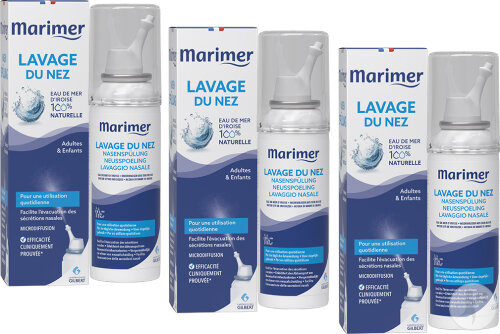 Pack De 3 Marimer Eau De Mer Isotonique Hygiène Nasale Nez Sec-Encombré Spray 100ml