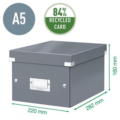 Leitz Click & Store - Boîte de rangement A5 - bleu métallisé