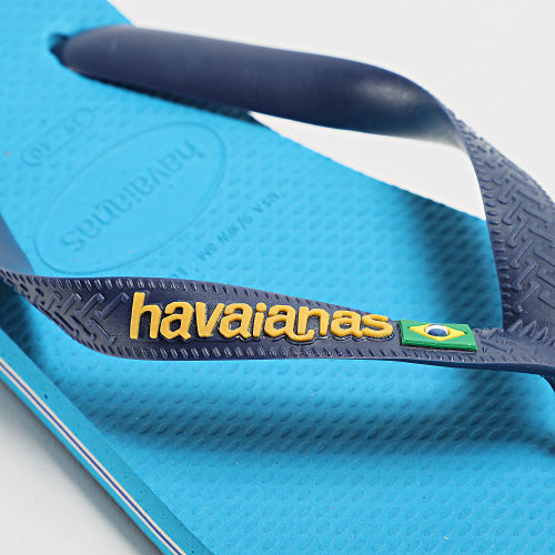 Tongs Brasil Logo Bleu Clair