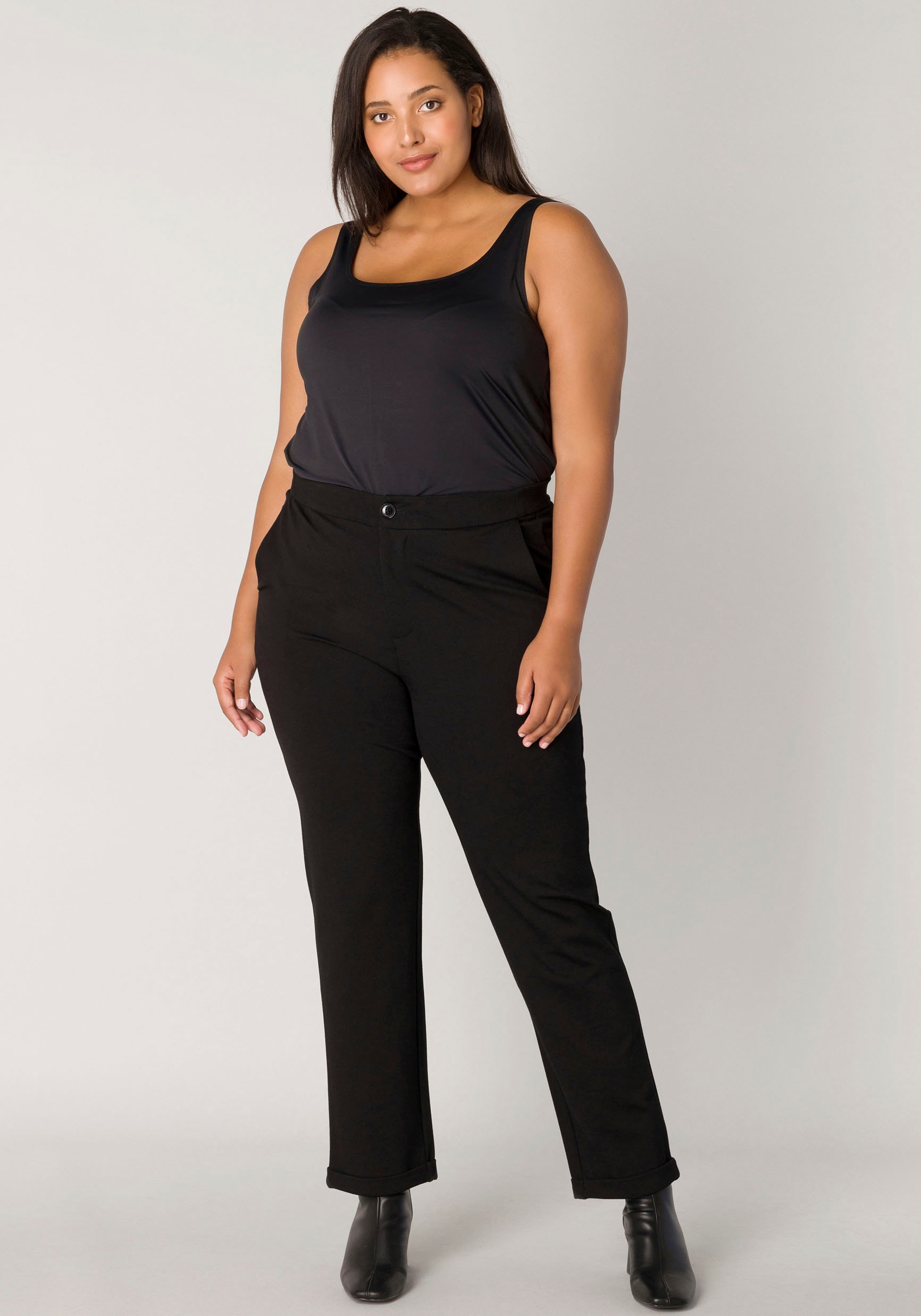 Base Level Curvy Jerseyhose  mit Umschlagsaum