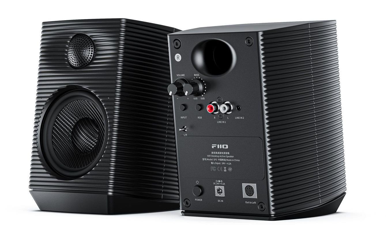 Regallautsprecher Paar SP3 Schwarz<br>Hochwertige Aktivlautsprecher mit echter audiophiler Qualität
