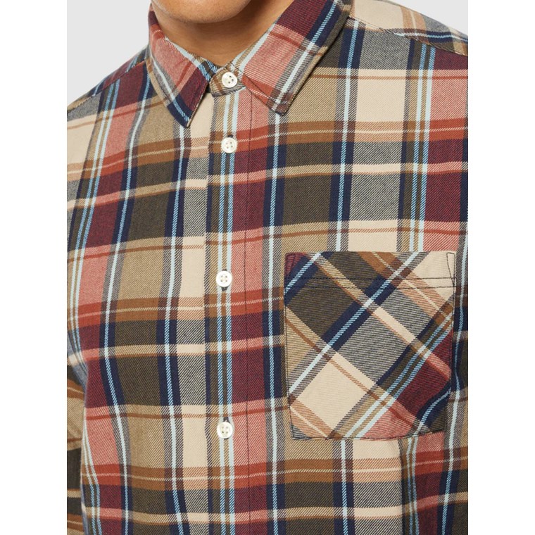KnowledgeCotton Apparel Regular Light Flannel Checkered Shirt Multi Check