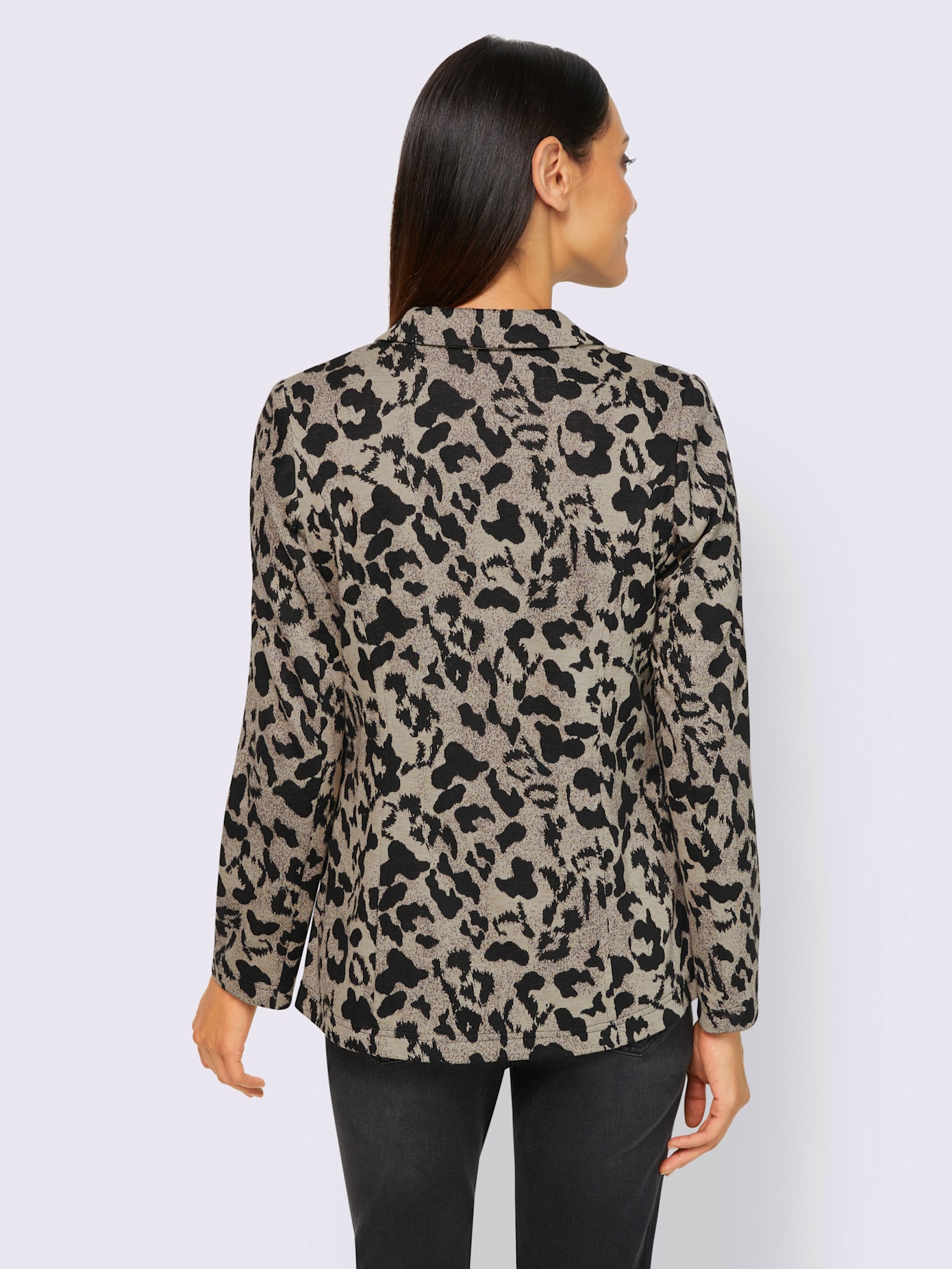 Blazer en jersey joli jacquard à l'aspect animal