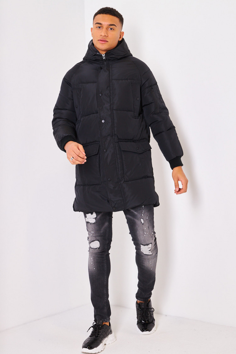 Doudoune longue noire