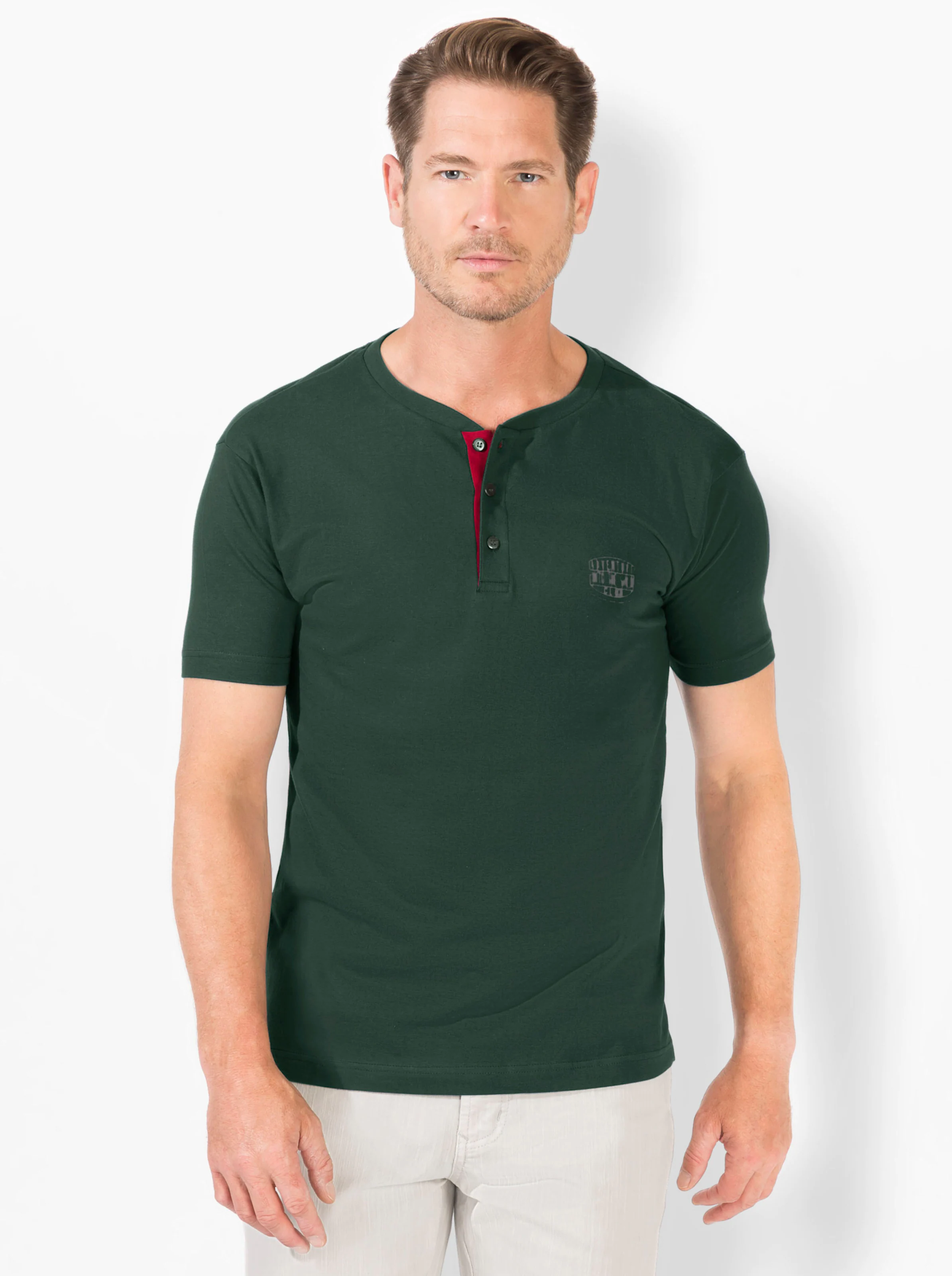 Catamaran Kurzarm-Shirt in moos
