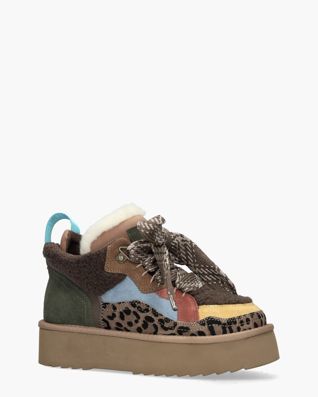 Miss Olivia Moon 04 Bruin/Multicolor Damessneakers