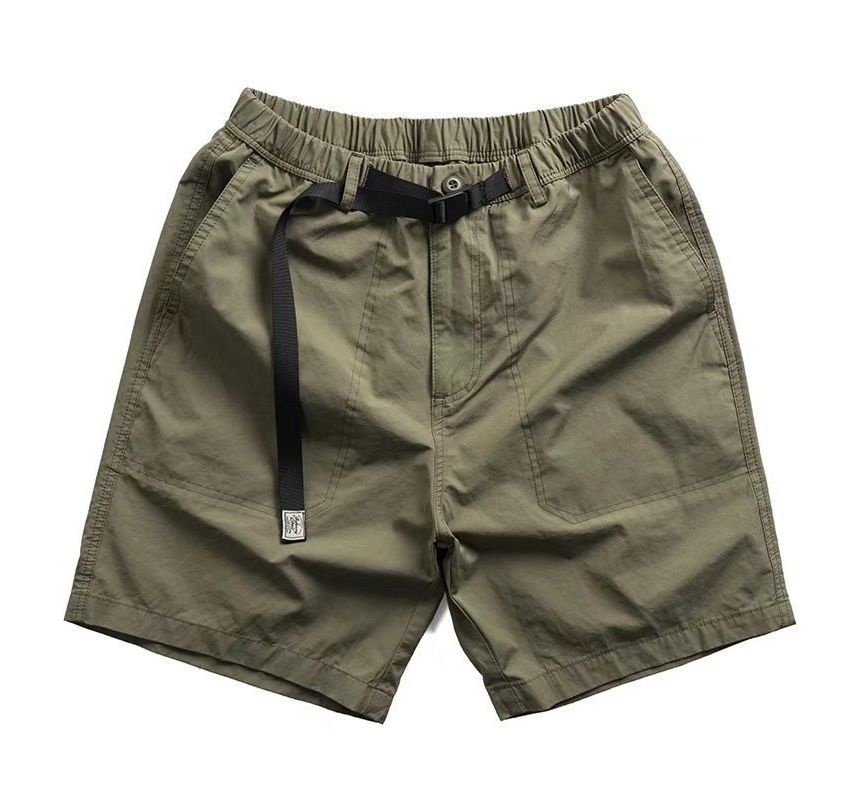 Acrius - Mid Rise Plain Shorts